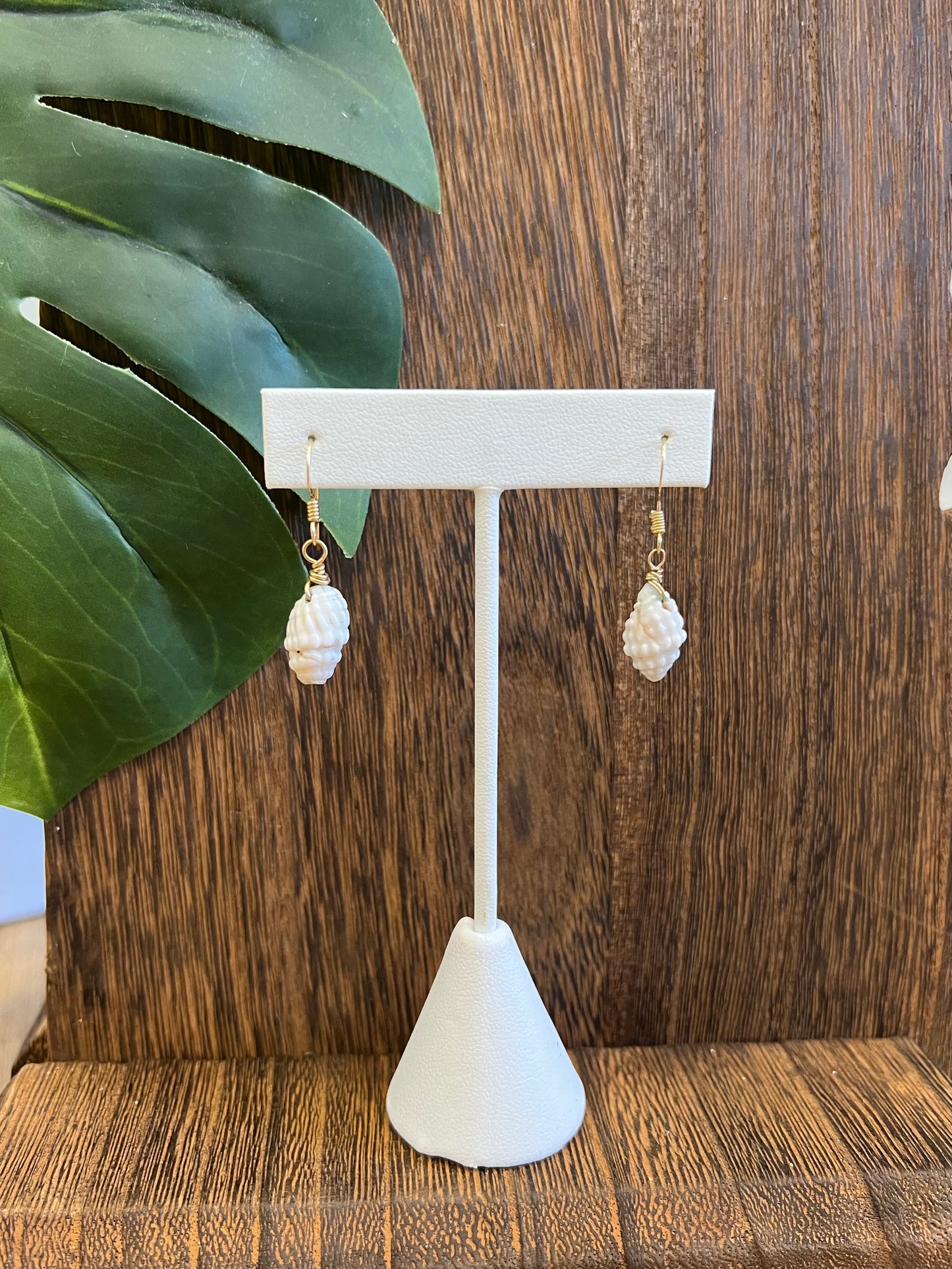 White Drupe Earrings