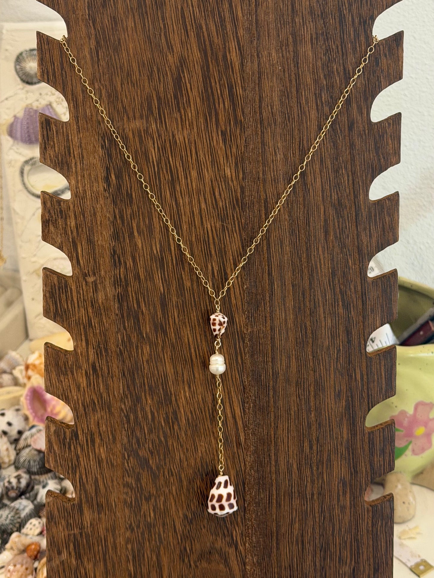 Hebrew drop necklace