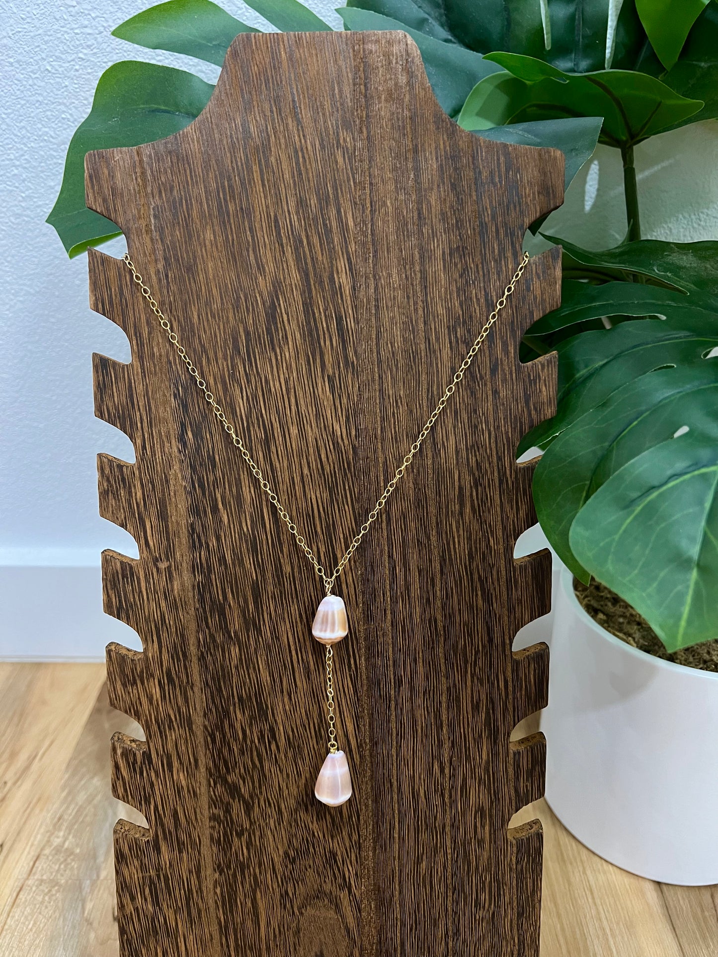 Cone Shell Drop Necklace
