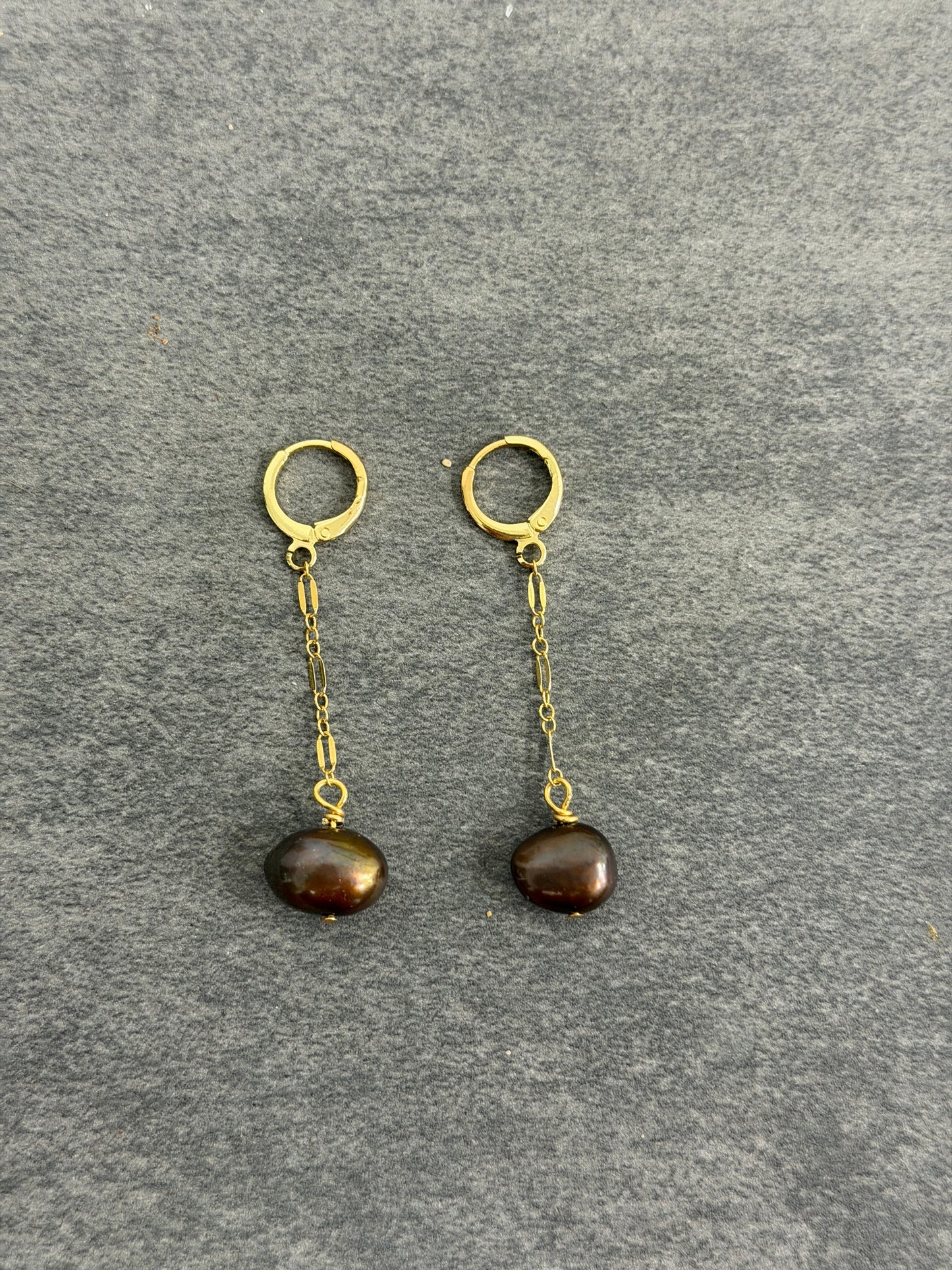 Brown Pearl Dangles