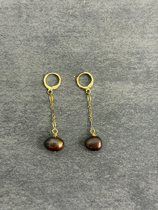 Brown Pearl Dangles