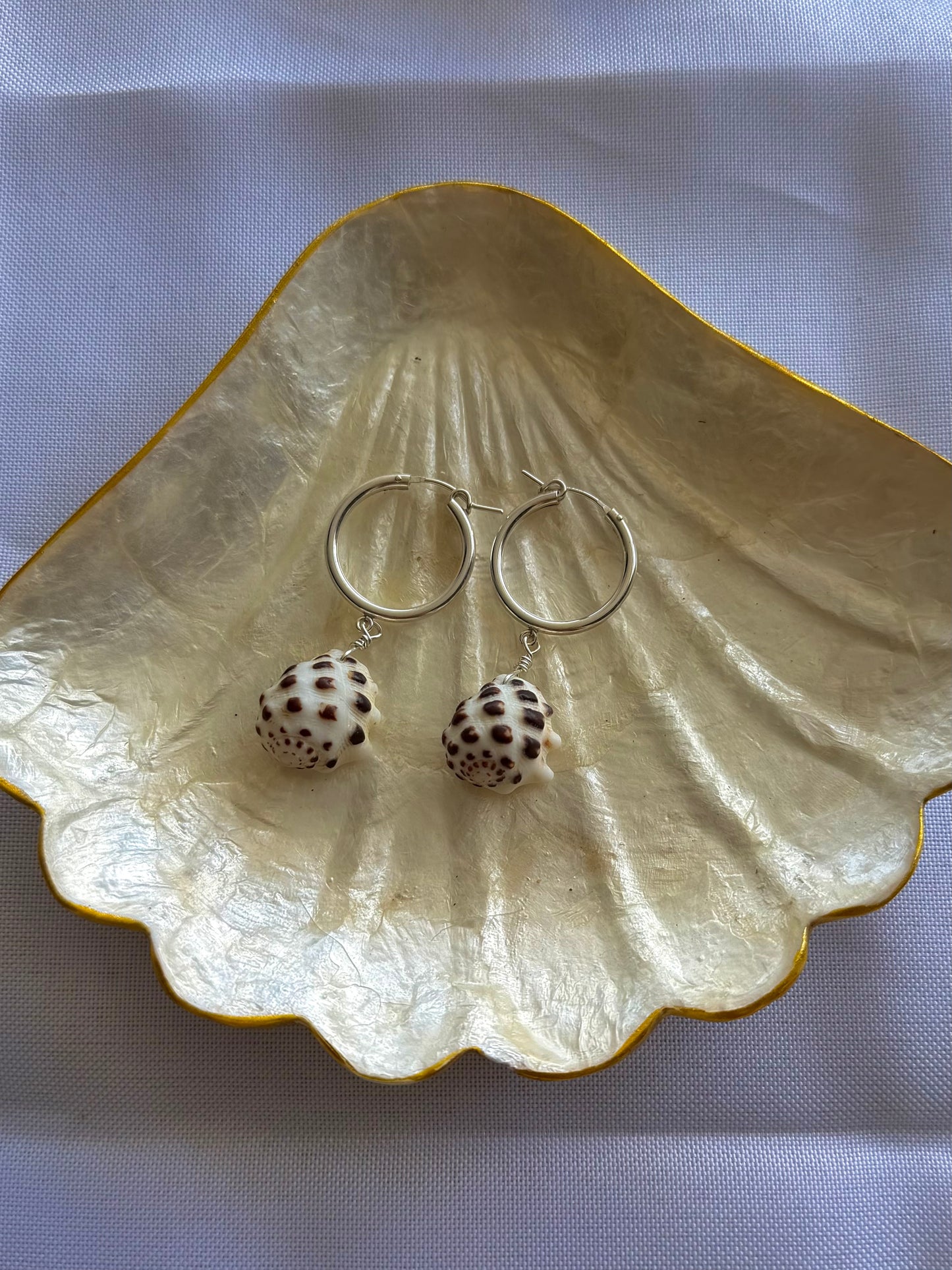 SILVER drupe hoops