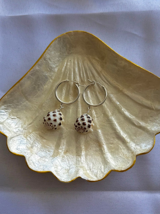 SILVER drupe hoops