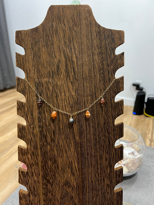 Tahitian pearl charm necklace