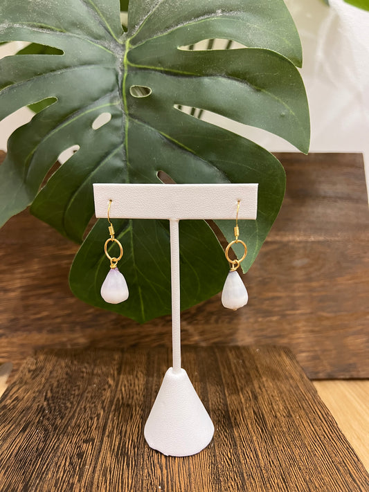 Blue-White Cone Earrings