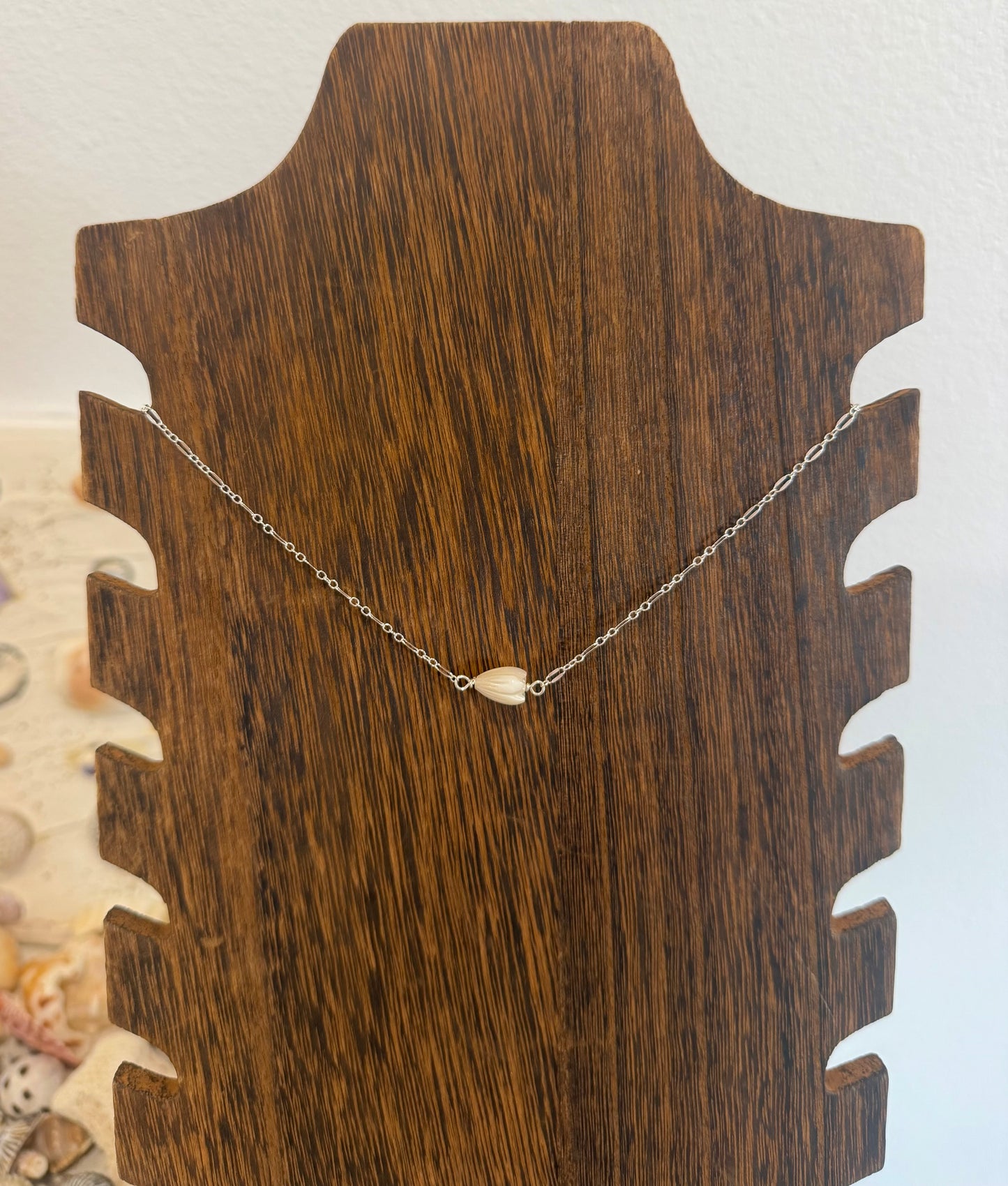 SILVER pikake choker