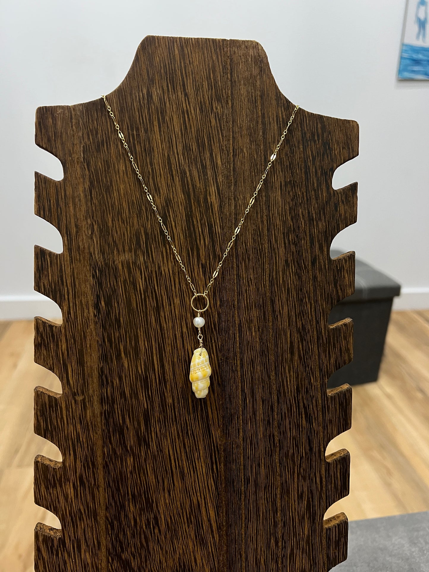 Yellow miter necklace