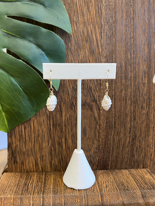 White Drupe Earrings