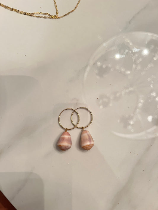 Pink Cone Hoops